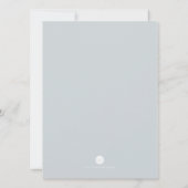 Invitation Aquarelle gris cool Florales Twins Baptême (Dos)