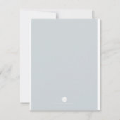 Invitation Aquarelle gris cool Florales Twins Baptême (Dos)