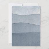 Invitation Aquarelle gris garçons Baptême (Dos)