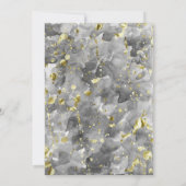 Invitation Aquarelle gris Gold Splatter Graduation Party (Dos)