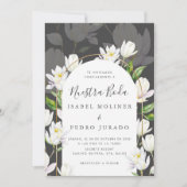 Invitation Aquarelle grise Botanique Nuestra Boda Mariage (Devant)