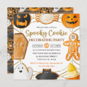 Invitation Aquarelle Halloween Cookie Décoration Party (Devant / Derrière)