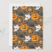 Invitation Aquarelle Halloween Cookie Décoration Party (Dos)