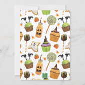 Invitation Aquarelle Halloween Cookies et Sweets Party (Dos)