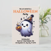 Invitation Aquarelle Halloween mûre (Debout devant)