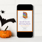 Invitation Aquarelle Halloween pâtisserie en couche Anniversa