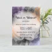 Invitation Aquarelle Halloween Révélation de genre (Debout devant)