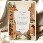 Invitation Aquarelle Hamburg Speicherstadt Canal Mariage