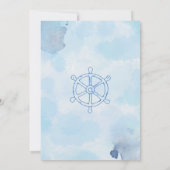 Invitation Aquarelle Happy Bear Ahoy C'est un Baby shower gar (Dos)