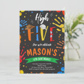 Invitation Aquarelle haute cinq anniversaire (Debout devant)