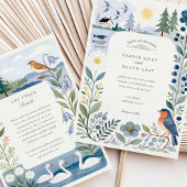 Invitation Aquarelle Helsinki Forêt nordique et Mariage d'ois