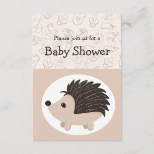 Invitation Aquarelle Hérisson Baby shower animal Fun PARTI