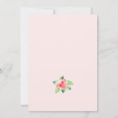Invitation Aquarelle Hibiscus Fleurs Anniversaire (Dos)
