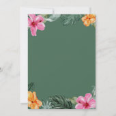 Invitation Aquarelle Hibiscus Graduation tropicale (Dos)