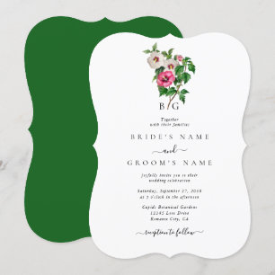 Invitation Aquarelle Hibiscus Tropical Mariage d'été