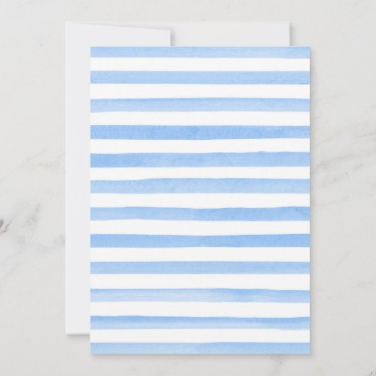 Invitation Aquarelle Hiver Baby shower des animaux de l'Arcti (Dos)