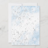 Invitation Aquarelle Hiver bébé arctique se tourneInvitation (Dos)