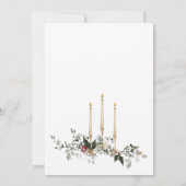 Invitation Aquarelle Hiver Fête des mariées florale (Dos)