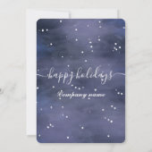 Invitation Aquarelle hiver scène fête de fête compagnie (Dos)