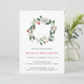 Invitation Aquarelle Hiver Vacances Open House (Debout devant)