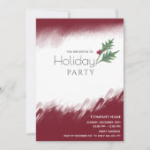 Invitation Aquarelle hiver verdure Fête de vacances (Devant)