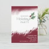 Invitation Aquarelle hiver verdure Fête de vacances (Debout devant)