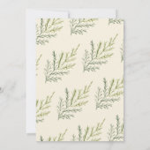 Invitation Aquarelle Hiver Verdure Mariage (Dos)