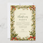 Invitation Aquarelle Holly Berry Holiday (Devant)