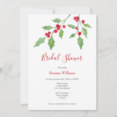 Invitation Aquarelle Holly Sprigs (Devant)