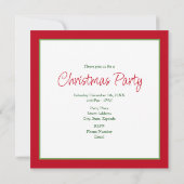 Invitation Aquarelle Holly Wreath 3 (Dos)