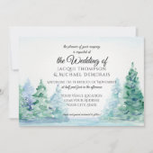 Invitation Aquarelle horizontale Lac Rustic Mountain Forest (Devant)