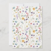 Invitation Aquarelle Hors Blanc Floral Chic Graduation (Dos)