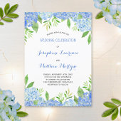 Invitation Aquarelle Hydrangea Blue Floral Mariage