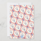 Invitation Aquarelle Hydrangeas et Drapeaux Américains du 4 j (Dos)