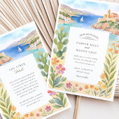 Invitation Aquarelle Ibiza Castle Mariage