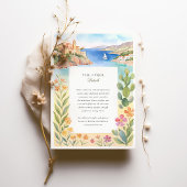 Invitation Aquarelle Ibiza Castle Mariage