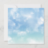 Invitation Aquarelle il est bleu garçon Boho Nursery Baby Sho (Dos)