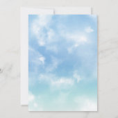 Invitation Aquarelle il est garçon Bleu Boho Nursery Baby Sho (Dos)