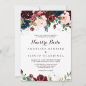 Invitation Aquarelle Illustré Automne Nuestra Boda Mariage (Devant)