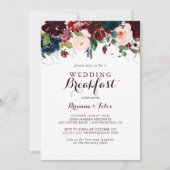 Invitation Aquarelle Illustré Mariage de automne petit déjeun (Devant)