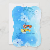 Invitation Aquarelle illustrée Fête des mariées à fleur de lu (Dos)