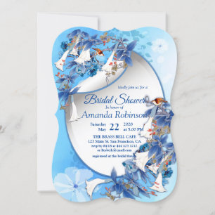 Invitation Aquarelle illustrée Fête des mariées à fleur de lu
