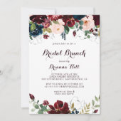 Invitation Aquarelle illustrée Fête des mariées de brunch nup (Devant)