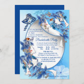 Invitation Aquarelle illustrée Fleur de lune (Devant / Derrière)