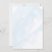 Invitation Aquarelle indigo bleu floral oblong cadre (Dos)