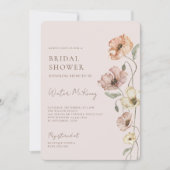 Invitation Aquarelle islandaise Fête des mariées de pavot isl (Devant)