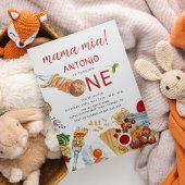 Invitation Aquarelle italienne 1er anniversaire