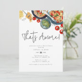 Invitation Aquarelle italienne C'est Amore ! Dîner de répétit (Debout devant)