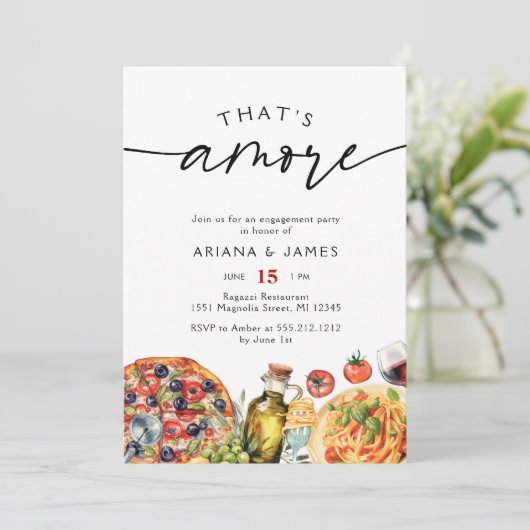 Invitation Aquarelle Italienne c'est un plus parti d'engageme (Debout devant)