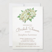 Invitation Aquarelle ivoire Peony Fête des mariées florale (Devant)